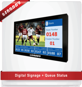 Digital signage+Queue status display