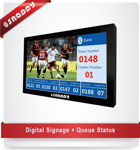 Digital Signage+Queue Status Display